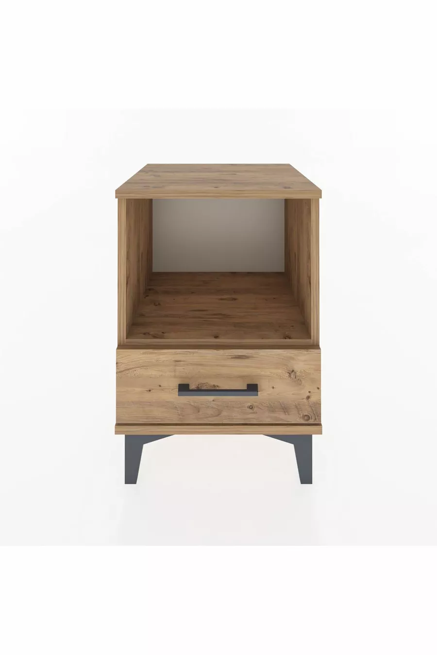 Commode Hyperion à une étagère et un tiroir Pin-Pin