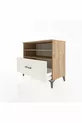 Commode Hyperion 2 étagères avec 1 tiroir en pin-pierre d'onyx