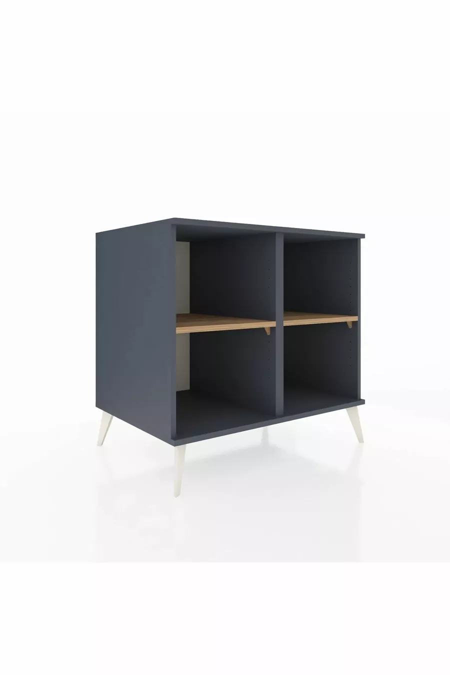 Cassettiera Kronos 2 Ripiani Antracite-Antracite/Pino