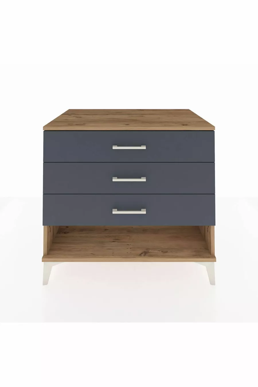 Commode Kronos à 3 tiroirs Pin-Anthracite