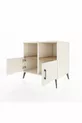 Commode Kronos 2 étagères 2 portes Pierre de lune/Pierre de lune/Pin