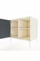 Commode Kronos à 2 étagères avec une porte, Pierre de Lune-Anthracite/Pierre de Lune