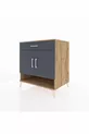 Commode Kronos 2 étagères, 1 tiroir, 2 portes, Pin-Anthracite