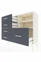 Commode Arges 2 étagères 5 tiroirs Pierre de lune / Anthracite