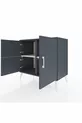 Hyperion Kommode 2 Regale 3 Türen Anthrazit-Anthrazit/Steingrau