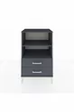 Commode Hyperion 2 étagères 2 tiroirs Anthracite-Anthracite