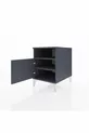 Table de chevet Kronos avec 2 étagères et 1 porte Anthracite-Anthracite
