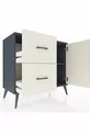Hyperion Dresser with One Shelf, 2 Drawers, and Single Door, Anthracite-Quartz