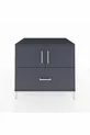 Commode Kronos avec 2 étagères, 1 tiroir et 2 portes, Anthracite-Anthracite