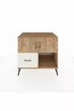 Commode Kronos avec 2 étagères, 1 tiroir, 2 portes, en pin-Pin/Grès