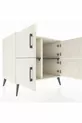 Commode Kronos 2 étagères 4 portes Pierre de lune-Pierre de lune/Anthracite