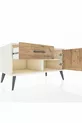 Commode Hyperion à une étagère, un tiroir et une porte en pierre de lune-pin