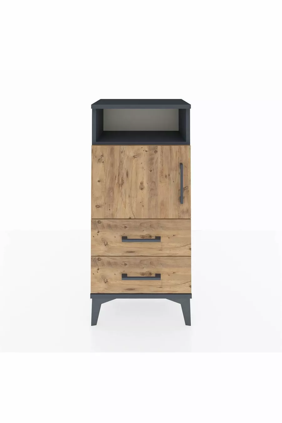 Arges Commode 2 Planken 2 Lades Met 1 Deur Antraciet-Scandinavisch