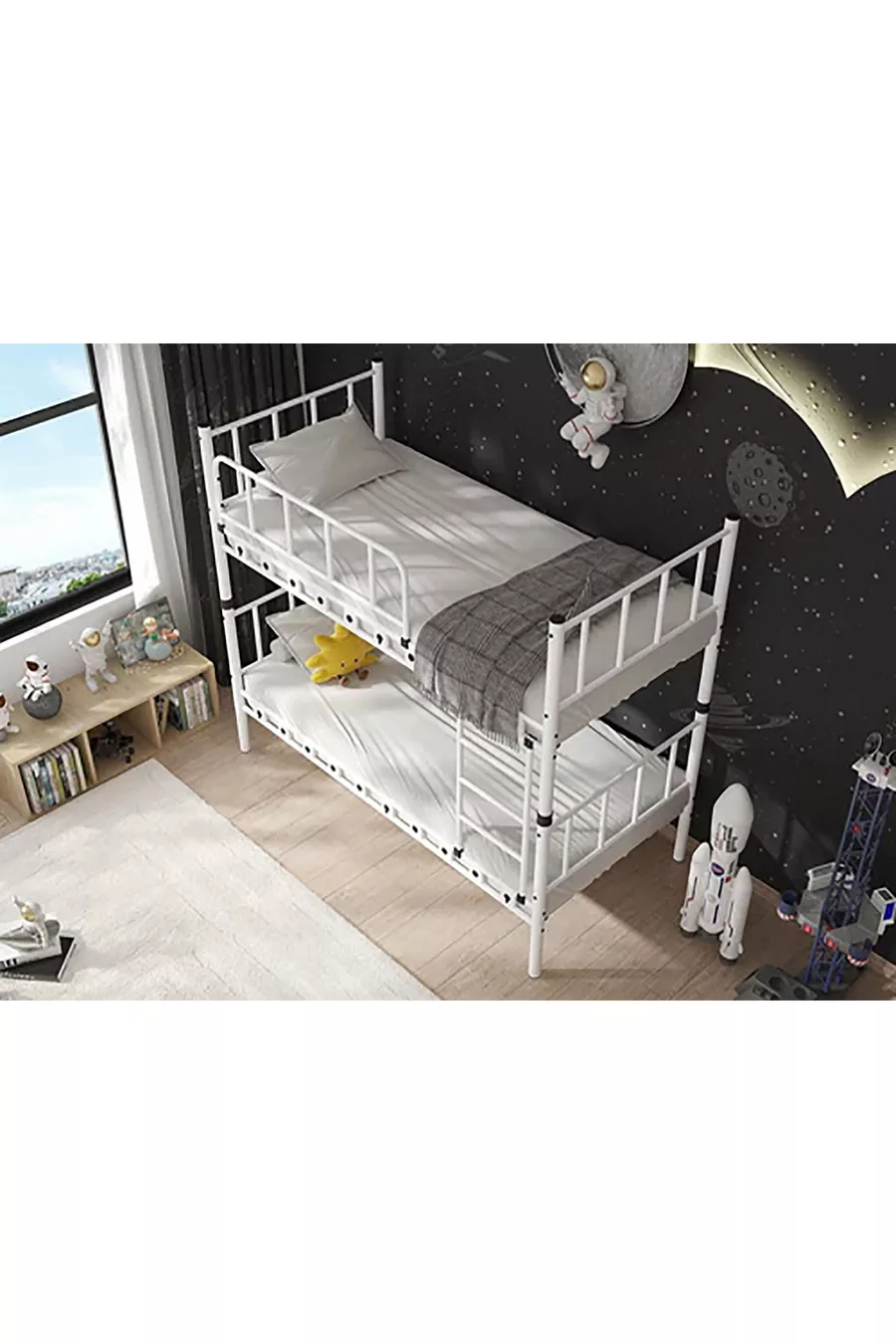 DZGN HOME LILIE JUGENDZIMMER METALLETAGENBETT UND BETT - x CM