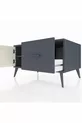 Comò Kronos con un ripiano, un cassetto e una porta, Antracite-Ghiaia/Antracite