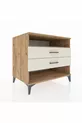 Kronos Kommode Ein Regal 2 Schubladen Kiefer-Marmor
