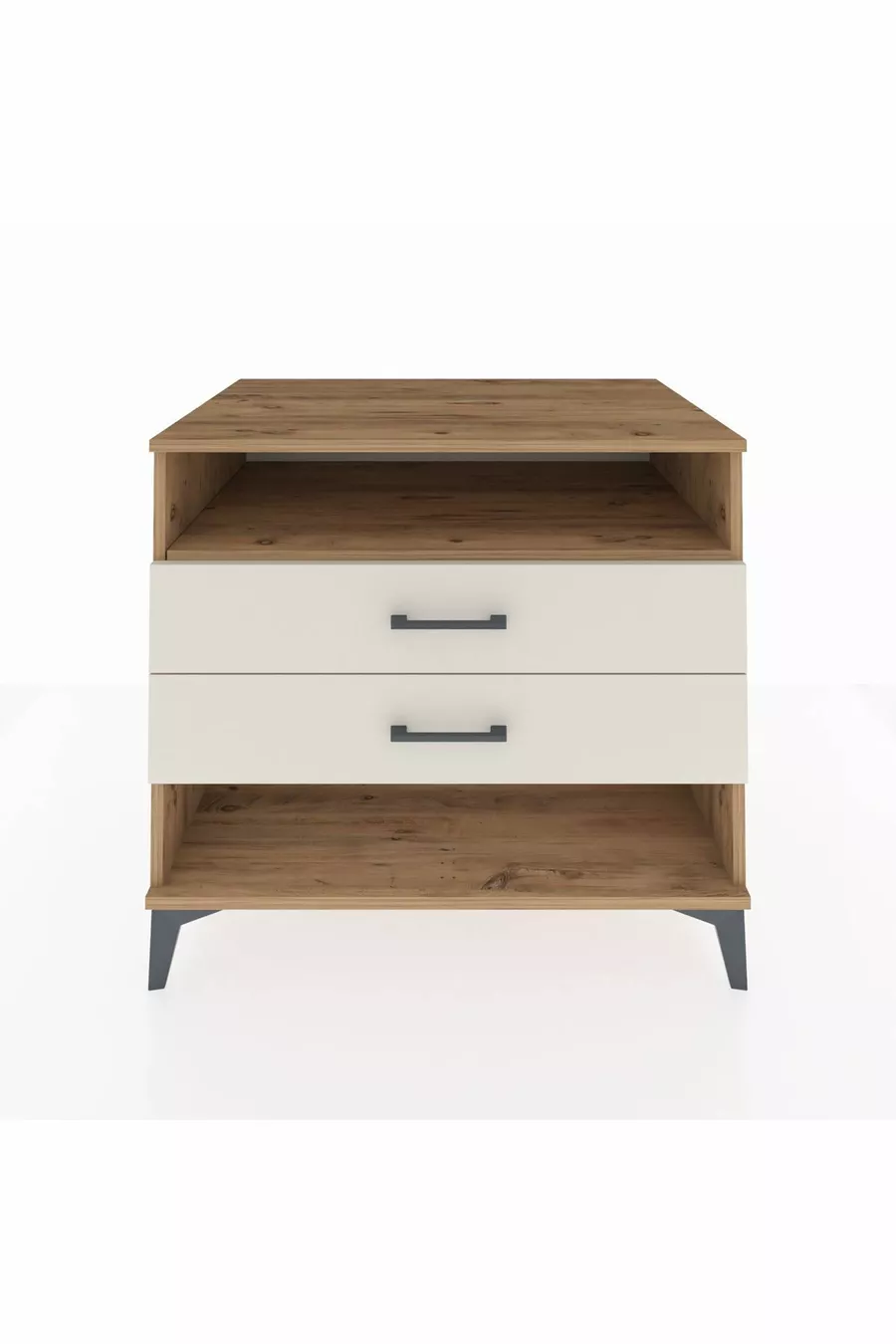 Kronos Kommode Ein Regal 2 Schubladen Kiefer-Marmor