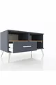 Commode Hyperion 2 étagères 1 tiroir Anthracite-Cèdre/Anthracite