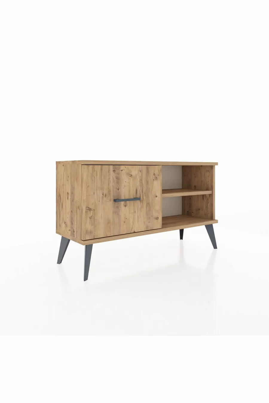 Commode Arges à une étagère et un tiroir, pin-pin