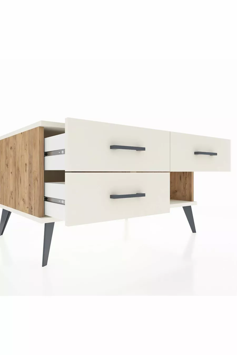 Commode Kronos à 3 tiroirs Pin-Pierre d'Agate