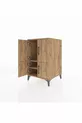 Kronos Nightstand with 2 Shelves and 4 Doors Pine-Pine