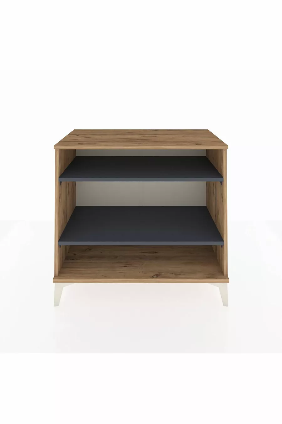 Commode Hyperion 2 étagères Pin-Anthracite