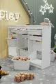 Armoire avec panier Armoire multifonction Armoire à jouets Lara Blanche