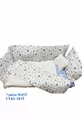 Wsmall Rocking Baby Cradle Bed with Blue Bedding Set Gift