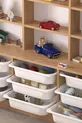 9-Basket 9-Shelf Cabinet Multi-Purpose Cabinet Toy Cabinet Almina Sapphire Oak