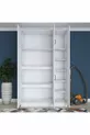 Armoire de rangement pour lit Rani , 6 portes, pour couette et oreillers,  cm