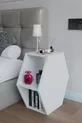 Comodino dal design esagonale, comodino moderno per camera da letto, libreria decorativa, comodino con ripiani