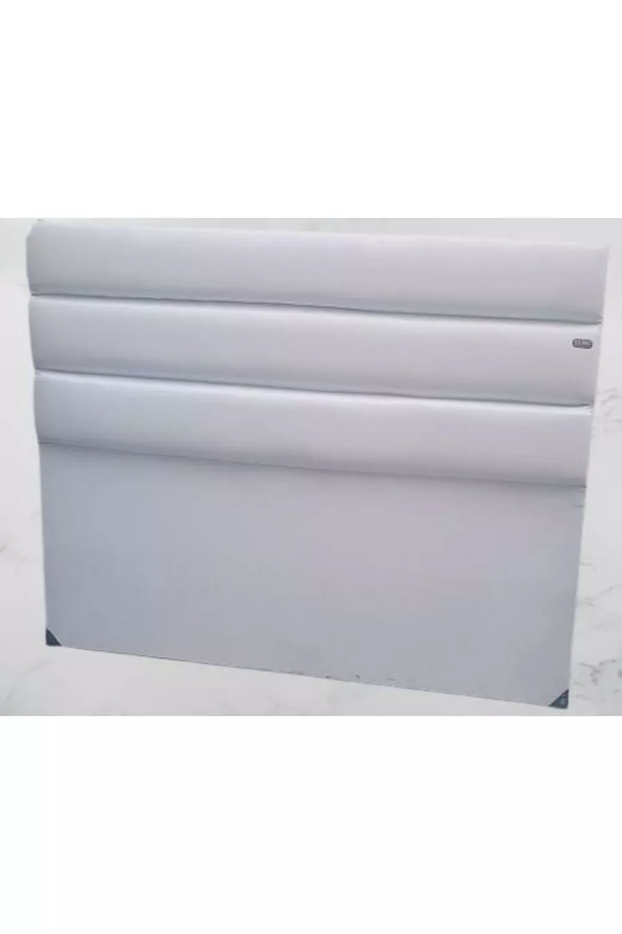 Titel DK Doppelbett Künstliches Leder Stoff Modell Weiß Farbe Handgemacht