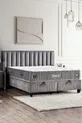 Ensemble Lit Hades avec Sommier et Tête de Lit Double Pack Matelas à Ressorts Luxe Sommier et Tête de Lit Gris Foncé