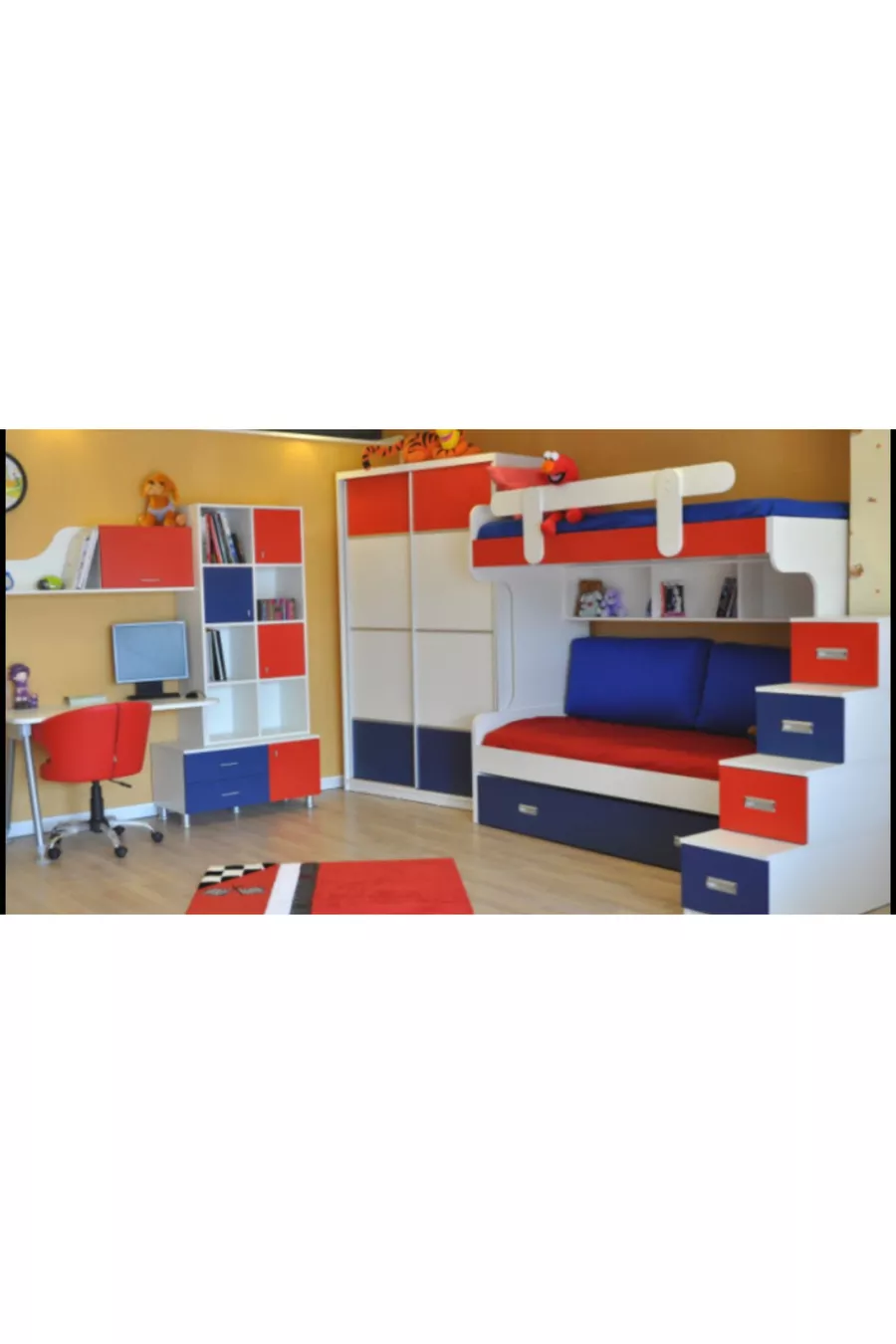 Letto a castello per ragazzi Tuana, camera dei bambini