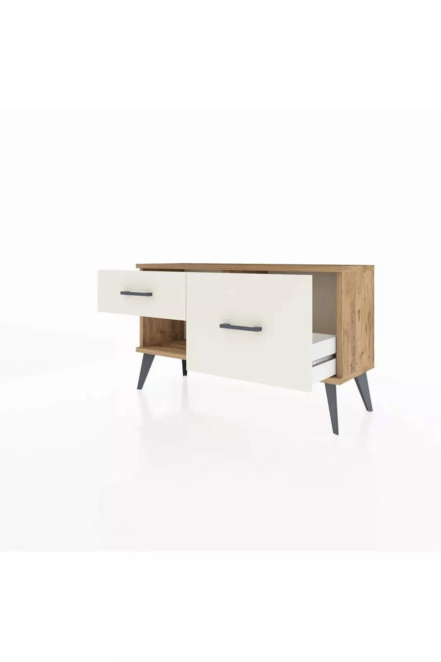 Commode Arges 2 tiroirs Pin-Pin / Pierre de lune