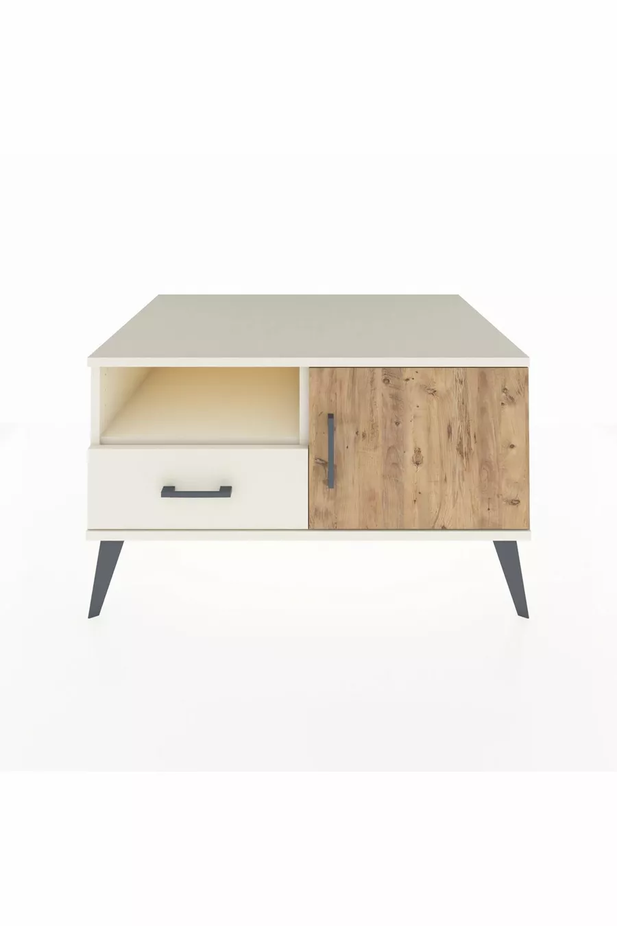 Kronos Dresser 2-Shelf Single Drawer Single Door Moonstone-Pine/Moonstone