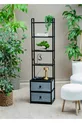 Stoffen lade 5-laags metalen kast decoratieve nachtkastje multifunctionele commode
