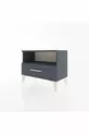 Arges Commode Single Shelf Single Drawer Anthracite-Anthracite
