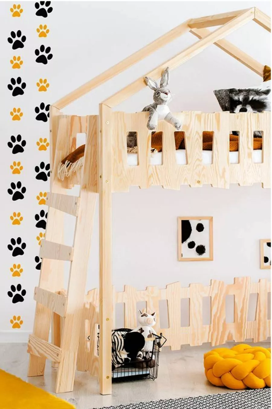 Markaawm Lit superposé Montessori avec aire de jeu Lit pour enfants Play