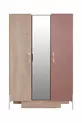 Chambre d'enfant Rosetta - Armoire 3 portes, Lit, Table de chevet