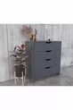 Commode Efes à 4 tiroirs Anthracite