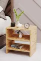 2-Shelf Nightstand Bedroom Side Table with Compartments Bedside Table