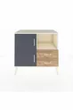 Hyperion Dresser with 2 Shelves, 2 Drawers, 2 Doors Moonstone-Anthracite/Pine