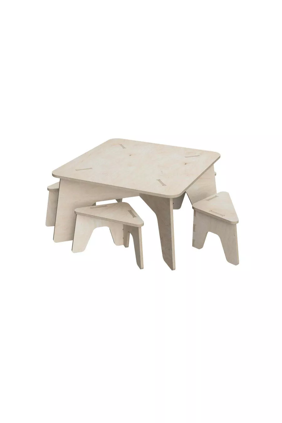 - Square Kids Table Set Organic, Paintable, Portable, Special Design