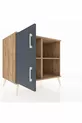 Commode Kronos 2 étagères 2 portes Pin-Anthracite/Pin