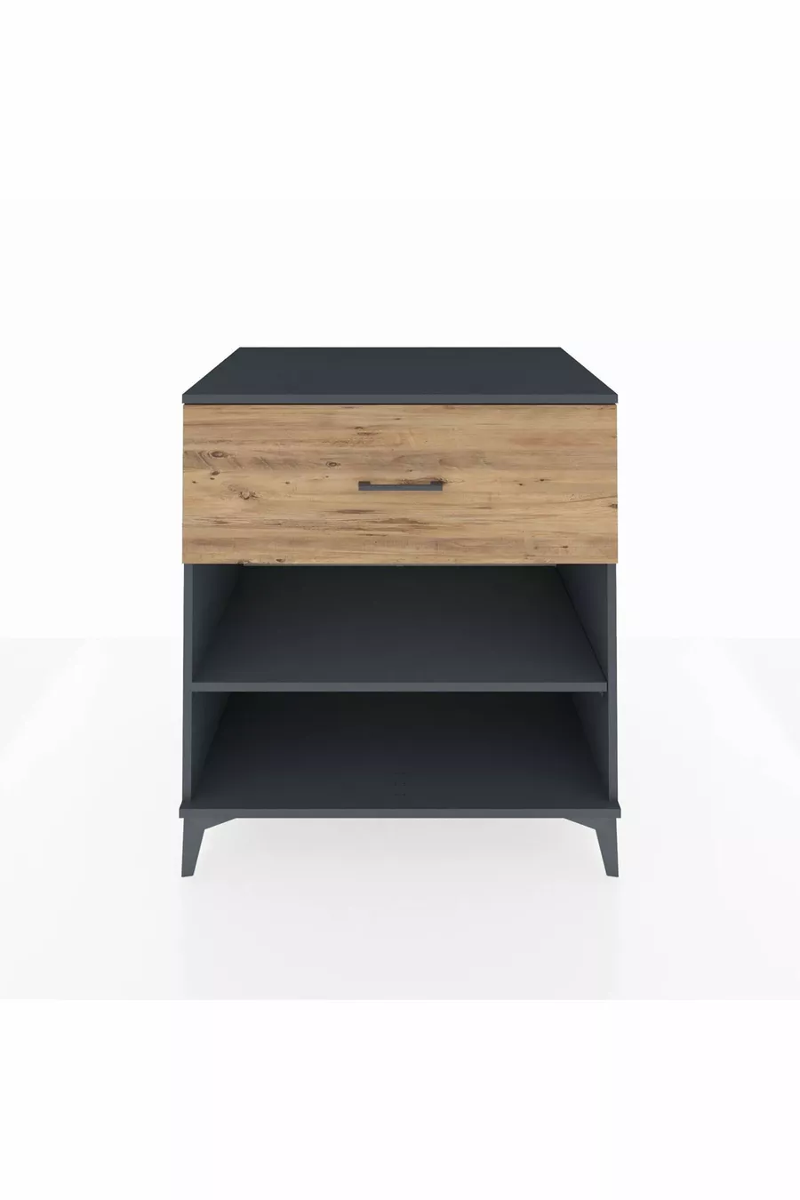 Kronos Kommode mit einem Regal und einer Schublade Anthrazit-Kiefer