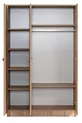 Bunk Bed, Riva Bunk Bed with 3-Door Wardrobe + 2 Comfort Mattresses