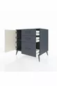 Kronos Dresser Single Shelf 3 Drawers 2 Doors Anthracite-Stone/Anthracite