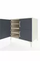 Commode Kronos 3 étagères 4 portes Pierre de Lune-Anthracite