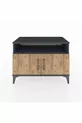 Commode Hyperion 2 étagères 2 portes Anthracite-Pin